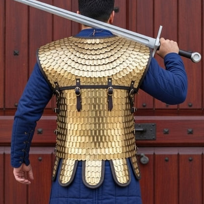 Brass Lorica Squamata: Roman Scale Armor Reenactment Scale size (36/26 ) - Ren Faire Costume