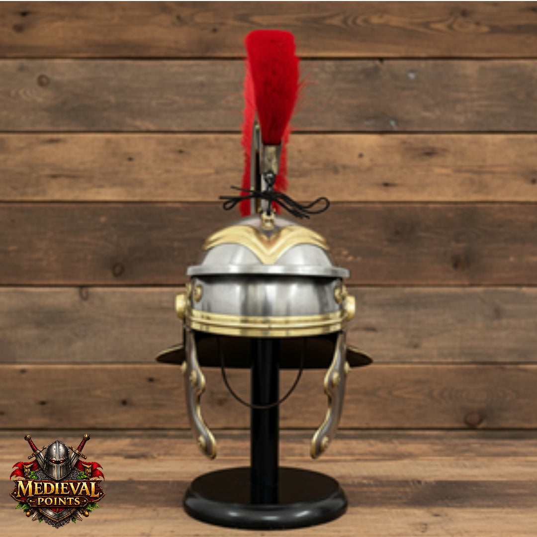 Roman Centurion Helmet ,New Roman helmet With Red Plume