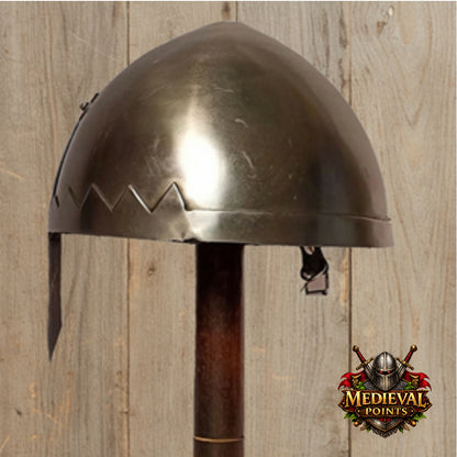 Norman Nasal Helmet: Medieval Knight helmet Replica with Stand