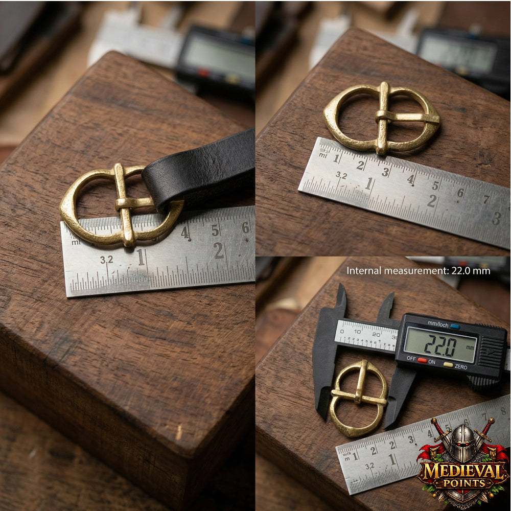 Small Medieval Solid Brass Belt Buckle | Handcrafted Leather craft LARP & Costume Hardware