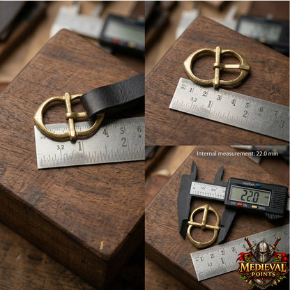 Small Medieval Solid Brass Belt Buckle | Handcrafted Leather craft LARP & Costume Hardware