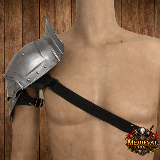 Handcrafted Steel Gladiator Pauldron – Fantasy Knight Shoulder Armor