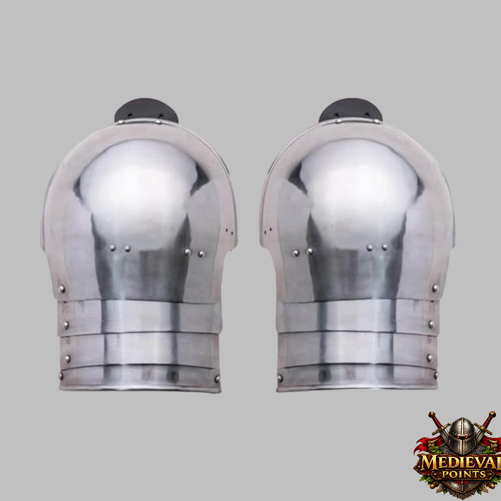 Simple XIV Century Medieval Pauldrons arm Steel