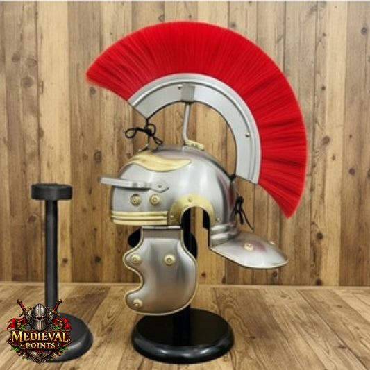 Roman Centurion Helmet ,New Roman helmet With Red Plume