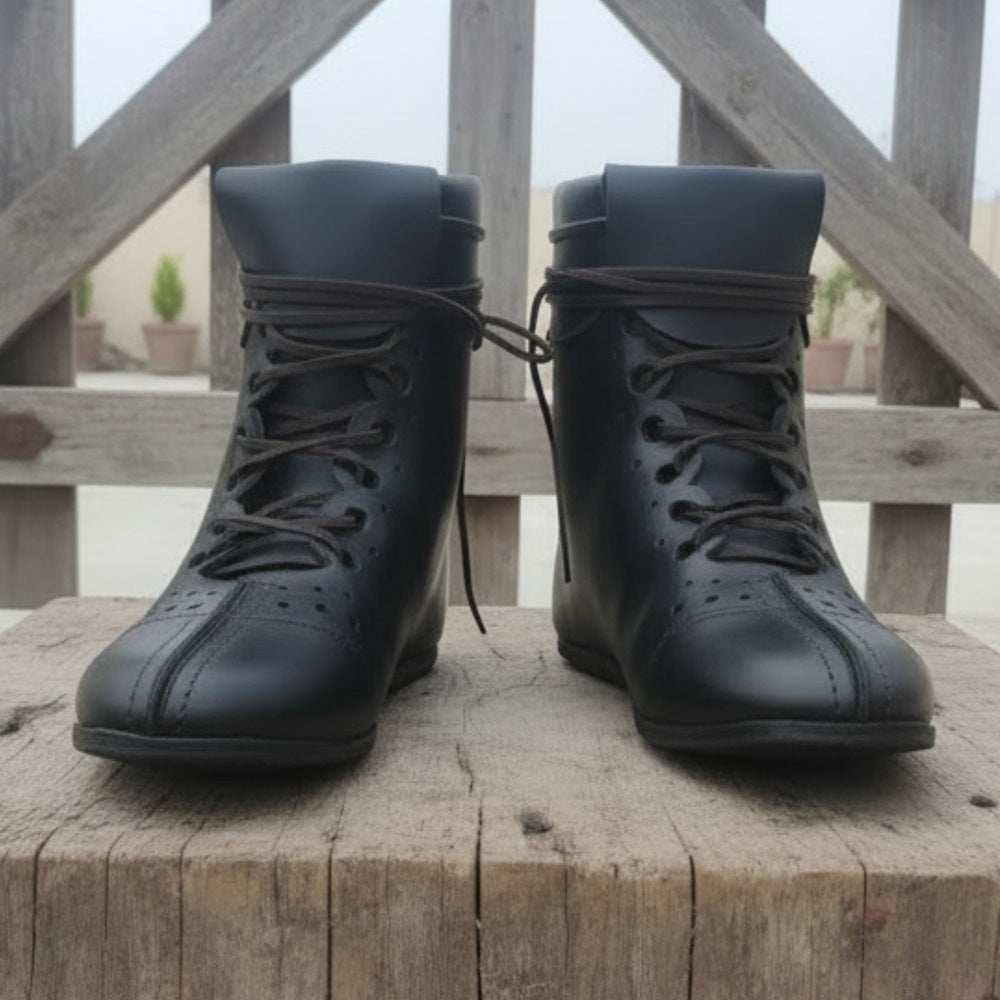 Roman Leather Boots – Vindolanda Style Historical Shoes for Reenactment, Renfaire & LARP