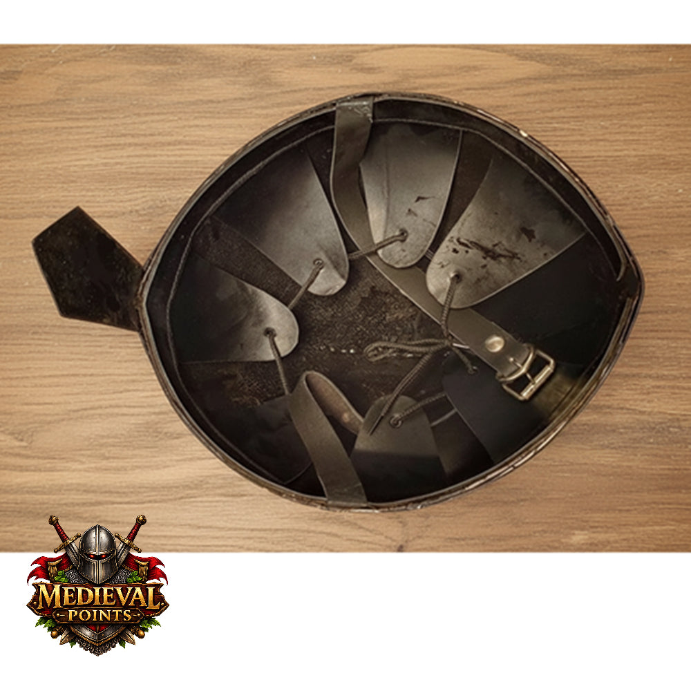 Norman Nasal Helmet: Medieval Knight helmet Replica with Stand