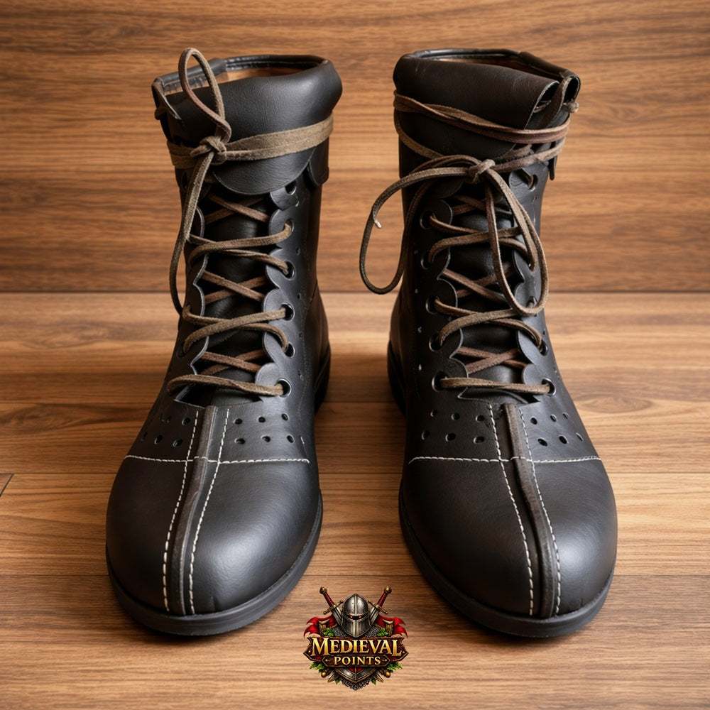 Roman Leather Boots – Vindolanda Style Historical Shoes for Reenactment, Renfaire & LARP