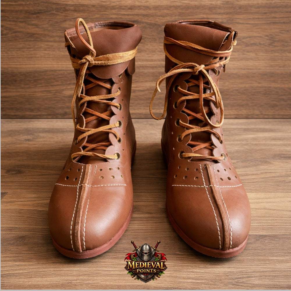 Roman Leather Boots – Vindolanda Style Historical Shoes for Reenactment, Renfaire & LARP