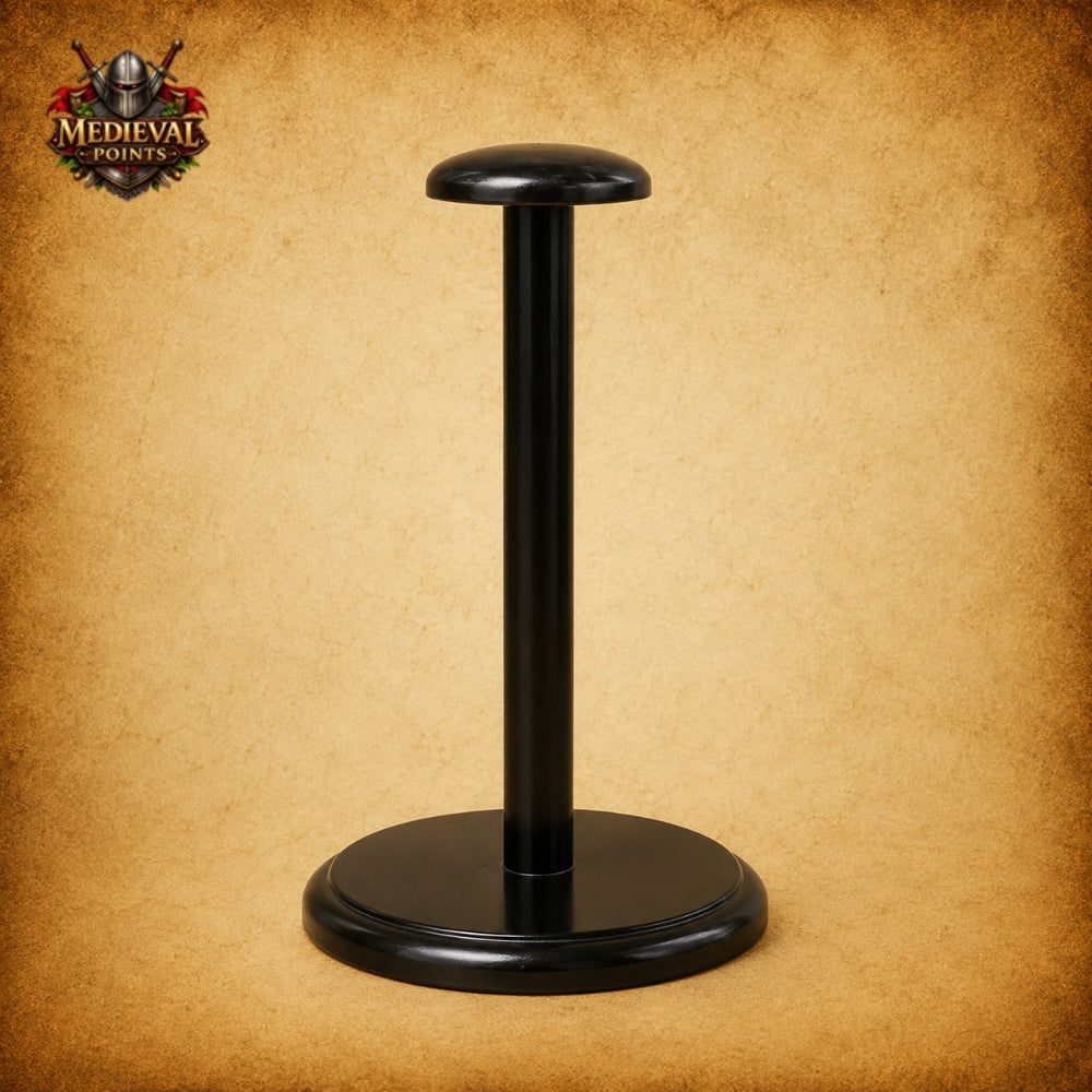German Pickelhaube Spike Helmet | Military Replica with Wooden Display Stand