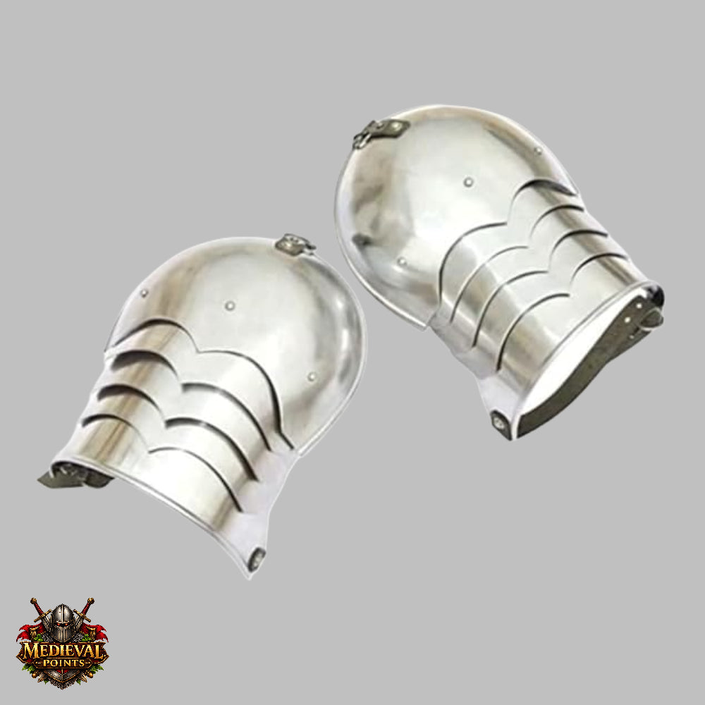 Simple XIV Century Medieval Pauldrons arm| Steel Pauldrons| pauldrons sca armor steel armor medieval SCA Larp, Thanks giving gift