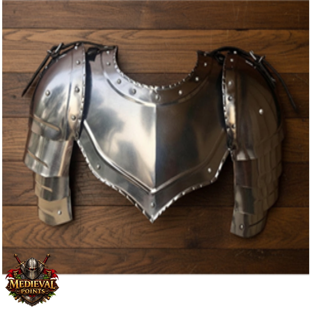 Medieval Steel Cuirass Armor with Pauldrons Knight Chest Plate LARP Costume