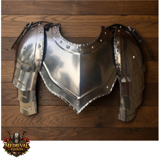Medieval Steel Cuirass Armor with Pauldrons Knight Chest Plate LARP Costume