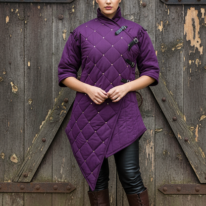 Medieval Gambeson: Purple Padded Armor Costume Fabric Renfaire Viking Costume