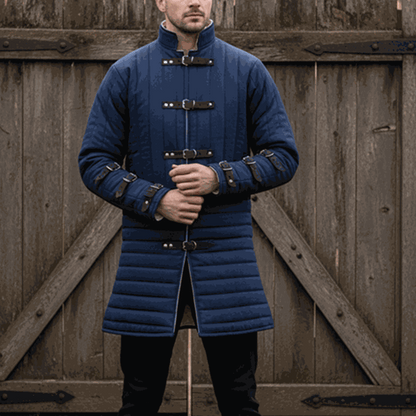 Quilted Gambeson : Historical Navy blue Costume , Halloween Gift