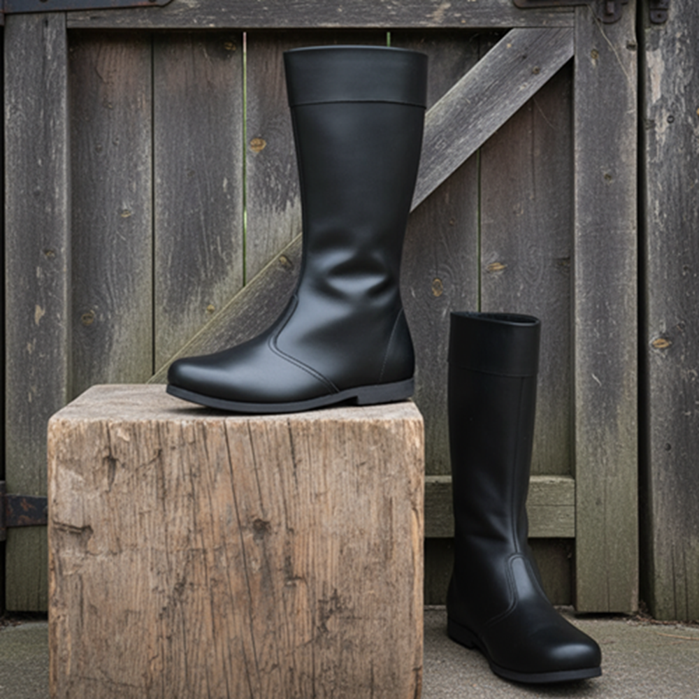 Medieval Leather lises Boots: Ren Faire Viking Pirate Shoes for Halloween events