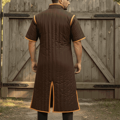 Back side medieval gambeson costume padded armor for LARP reenactment and ren faire