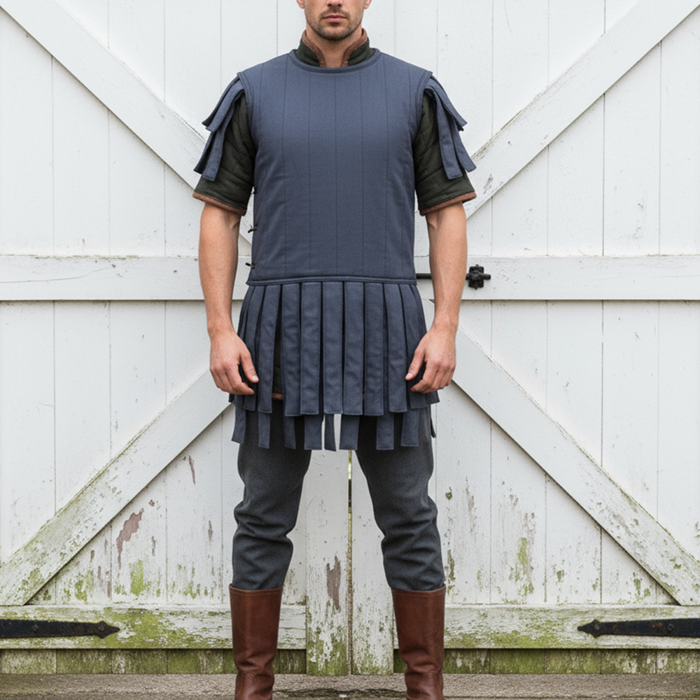 Royal Blue Roman Subarmalis Costume: Military Legion SPQR Armor - Halloween Costume