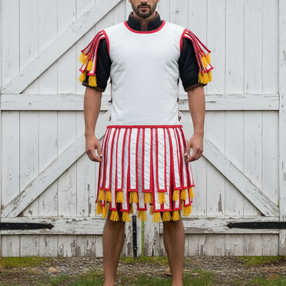 Yellow  Roman Subarmalis: Cotton Padded Armor, Ren-faire Costume