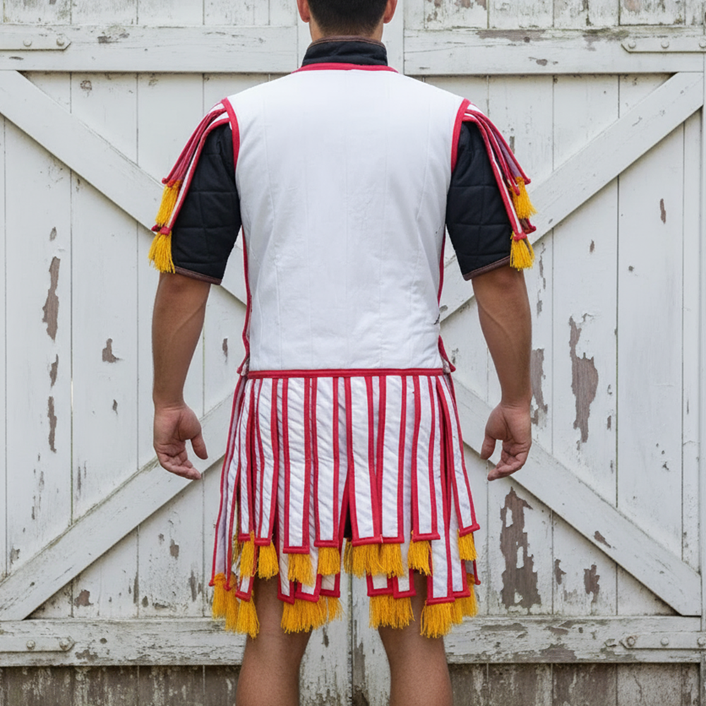 Yellow  Roman Subarmalis: Cotton Padded Armor, Ren-faire Costume