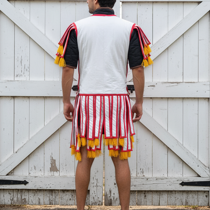 Yellow  Roman Subarmalis: Cotton Padded Armor, Ren-faire Costume