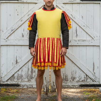 Yellow  Roman Subarmalis: Cotton Padded Armor, Ren-faire Costume
