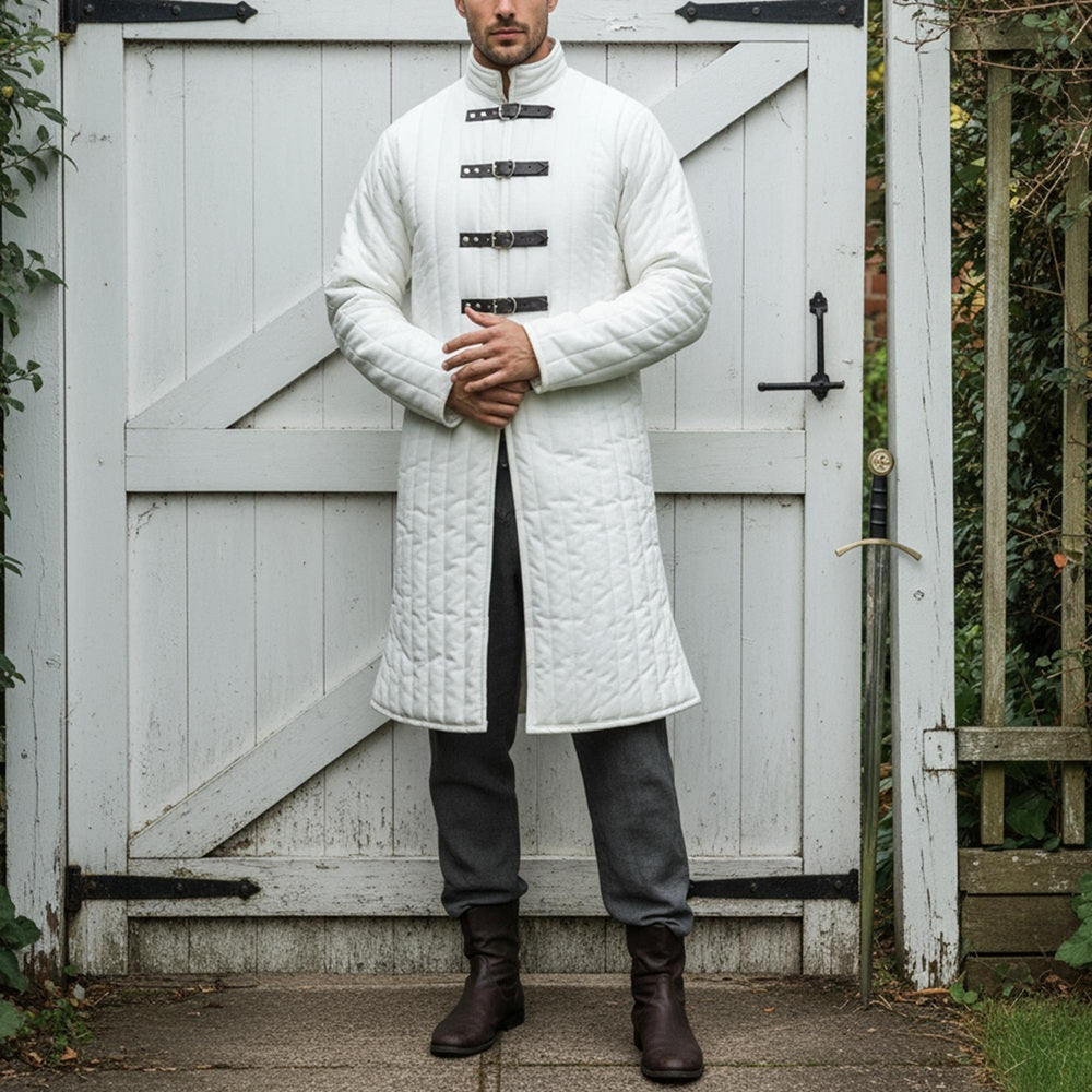 Medieval Gambeson Cotton: Padded Clothing Handmade Costume , Aketon Viking Jacket,