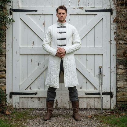 Medieval Gambeson Cotton: Padded Clothing Handmade Costume , Aketon Viking Jacket,