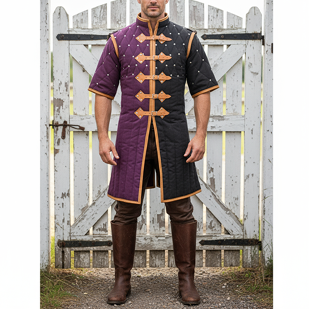 Twin Color Ren faire Costume ,  Viking Gambeson ,