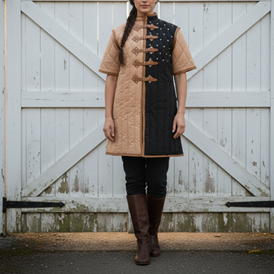 Twin Color Ren faire Costume ,  Viking Gambeson ,