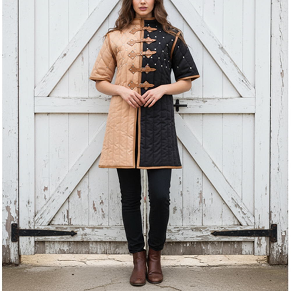 Twin Color Ren faire Costume ,  Viking Gambeson ,