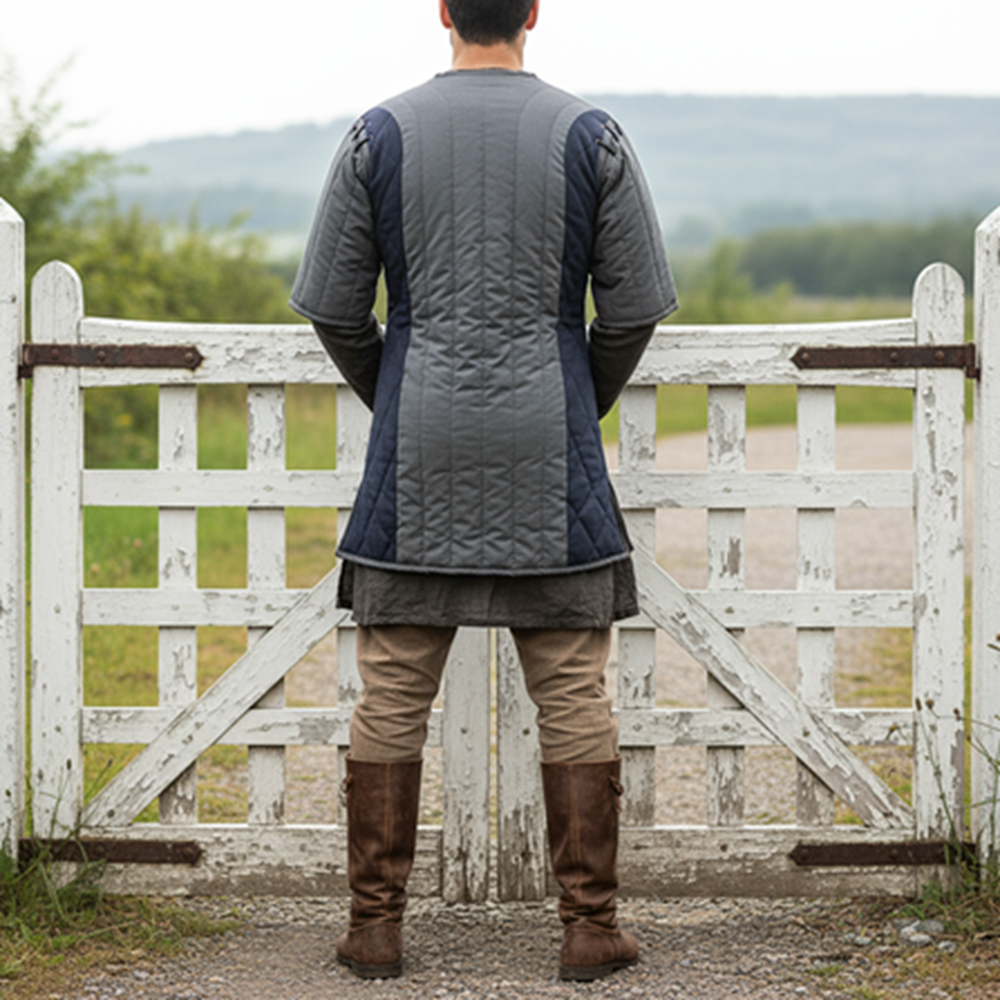 Twin Color Medieval Gambeson, Renaissance fair Costume