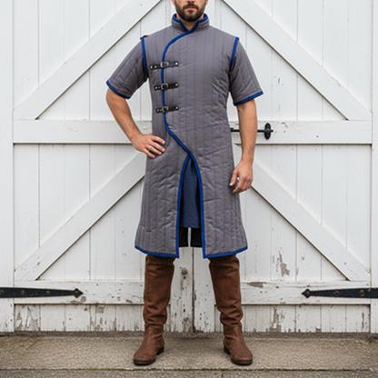 Ren faire Gambeson | Grey medieval Outfit