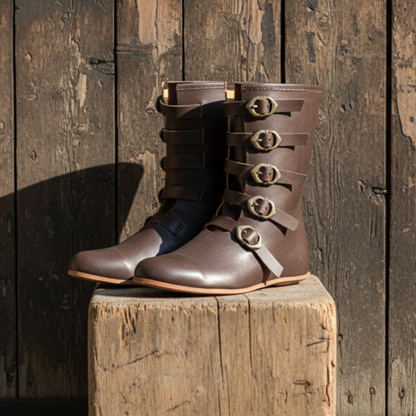 Medieval Leather Boot , Ren Faire Costume , LARP, Pirate Cosplay