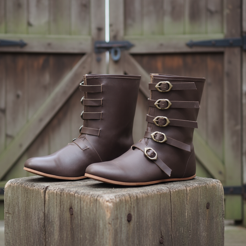 Medieval Leather Boot , Ren Faire Costume , LARP, Pirate Cosplay