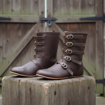 Medieval Leather Boot , Ren Faire Costume , LARP, Pirate Cosplay