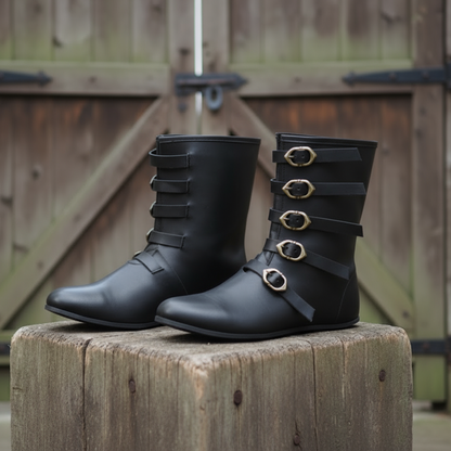 Medieval Leather Boot , Ren Faire Costume , LARP, Pirate Cosplay