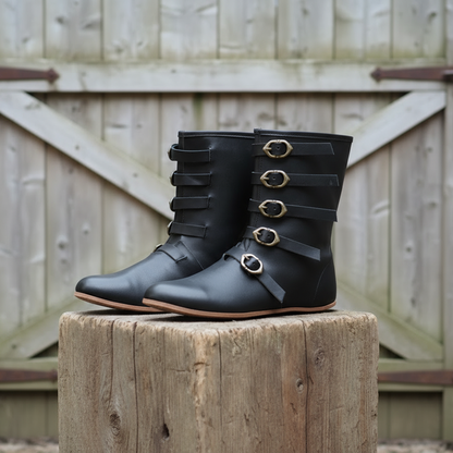 Medieval Leather Boot , Ren Faire Costume , LARP, Pirate Cosplay
