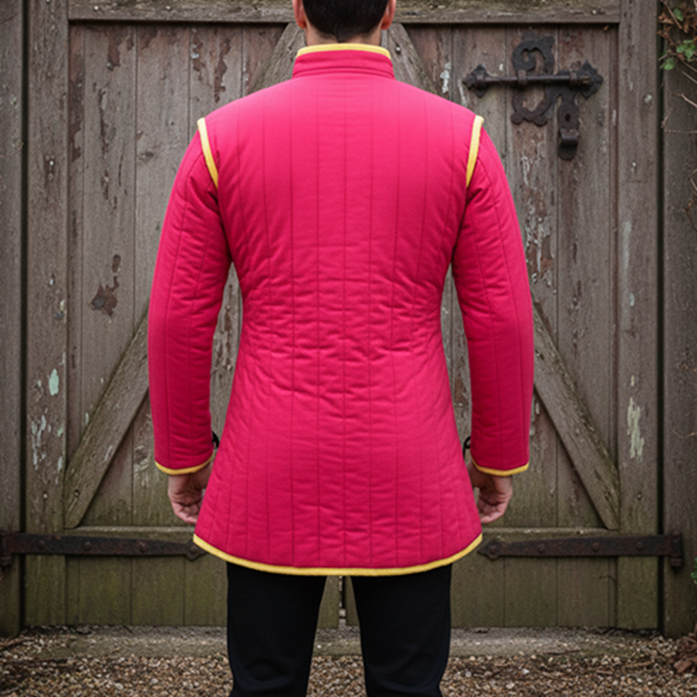 Red Cotton Gambeson – LARP & Renaissance Costume