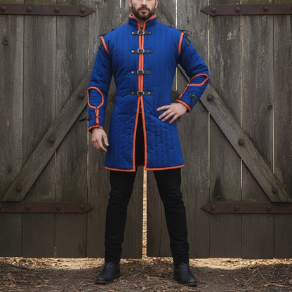 Red Cotton Gambeson – LARP & Renaissance Costume