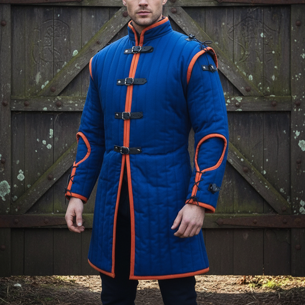 Red Cotton Gambeson – LARP & Renaissance Costume