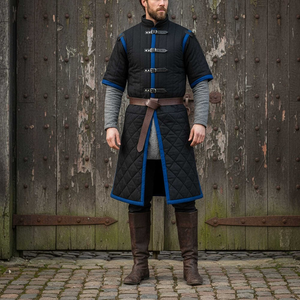 Ren Faire Gambeson : Quilted Costume , Cotton Padded Dress