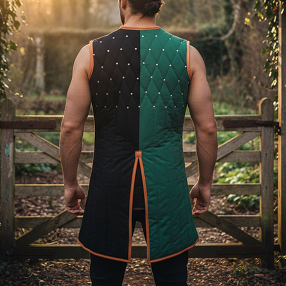 Sleeveless Ren Faire Gambeson, Medieval Padded Costume
