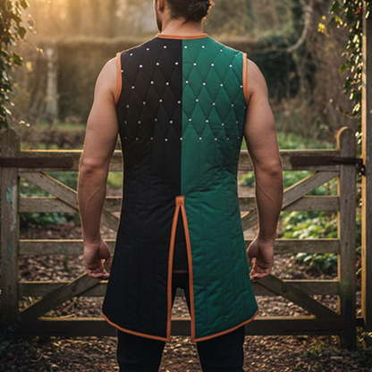 Sleeveless Ren Faire Gambeson, Medieval Padded Costume
