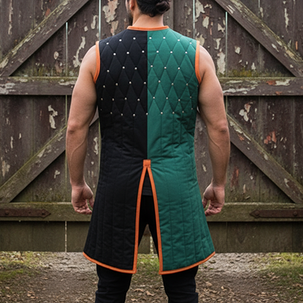 Sleeveless Ren Faire Gambeson, Medieval Padded Costume