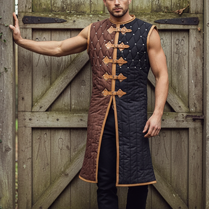 Sleeveless Ren Faire Gambeson, Medieval Padded Costume