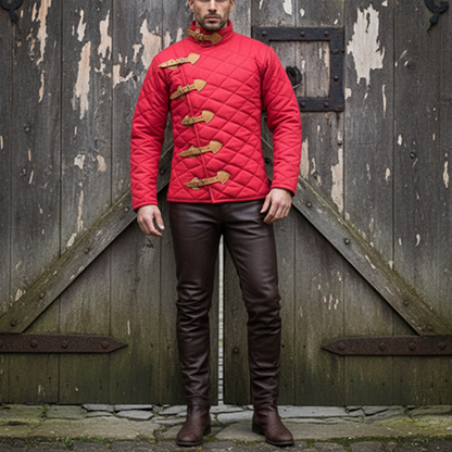 Medieval Gambeson Armor - Blue Padded Jacket Costume
