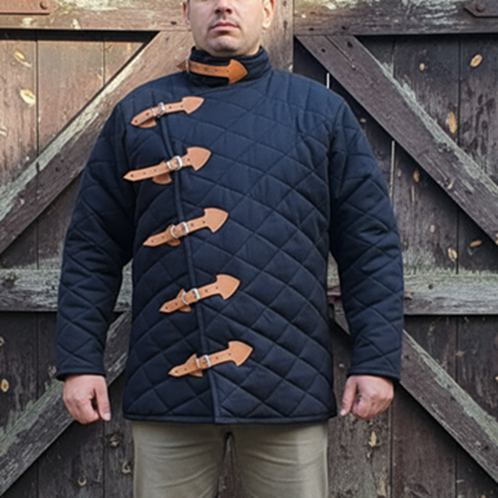 Medieval Gambeson Armor - Blue Padded Jacket Costume
