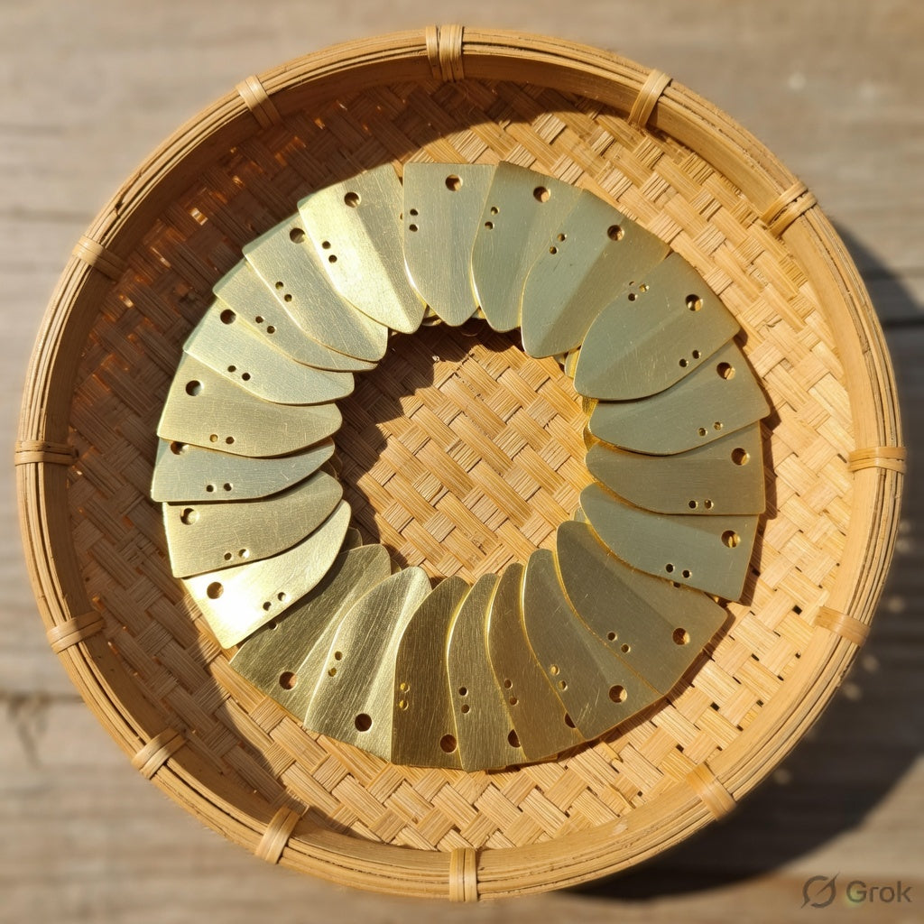 Brass Lorica Squamata Scales | Roman Armor Repair & Reenactment Kit, types 11
