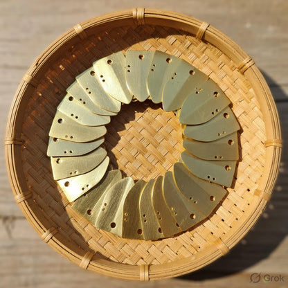 Brass Lorica Squamata Scales | Roman Armor Repair & Reenactment Kit, types 11